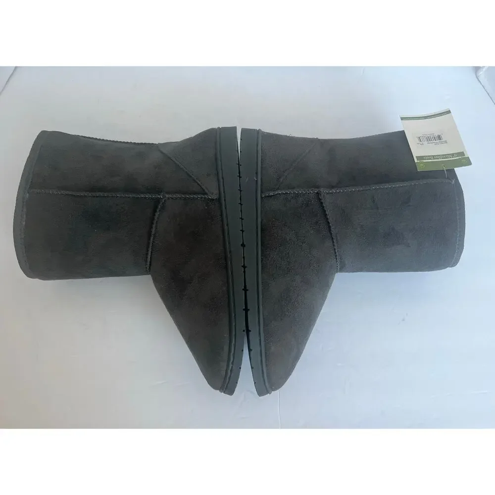NWT DAWGS Dark Gray 9 Inch Faux Shearling Microfiber Vegan Winter Boots Sz 11‎